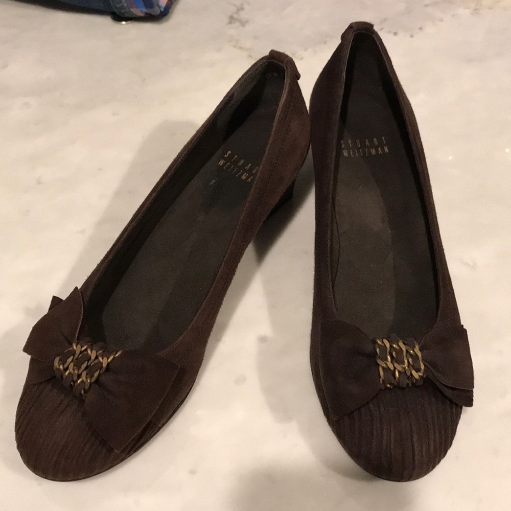 Stuart Weitzman 6 brown heels made in Spain 🇪🇸